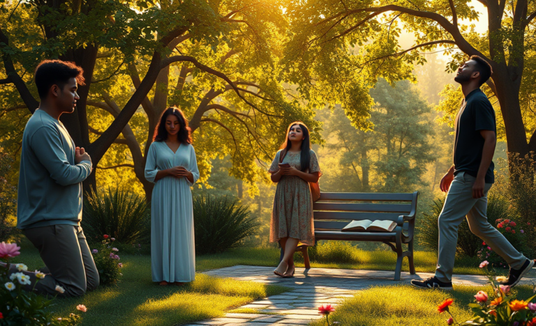 A serene path representing a daily walk with God through prayer.