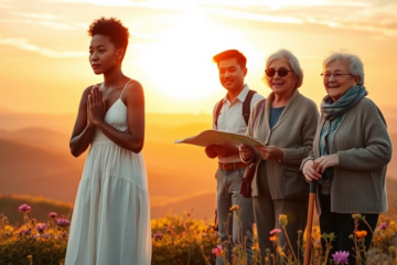 A serene image representing a peaceful prayer journey.