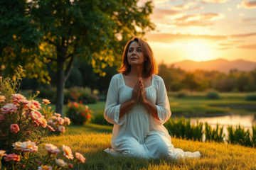 A serene landscape symbolizing surrender and trust in divine guidance through prayer.