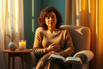 A peaceful scene representing silent prayer and connection with God.