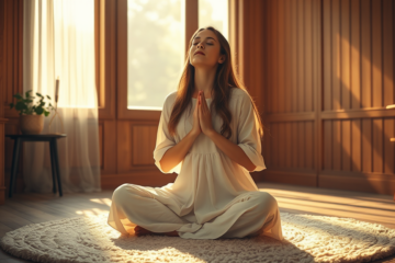 A serene image symbolizing spiritual connection through heartfelt prayer.