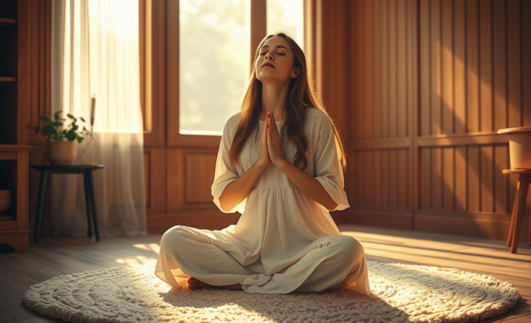 A serene image symbolizing spiritual connection through heartfelt prayer.