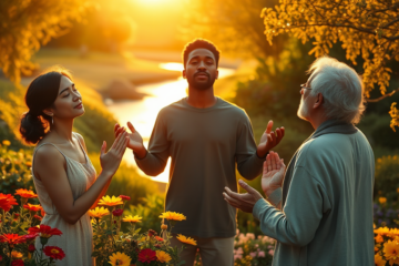 A serene image representing the concept of prayer and surrendering everything to God.