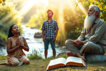A serene image depicting a peaceful prayer space, symbolizing the journey of strengthening faith through prayer.
