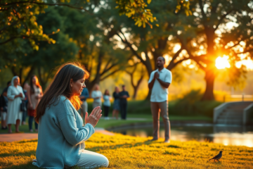A serene pathway through a tranquil forest symbolizing a prayer for guidance and blessings.