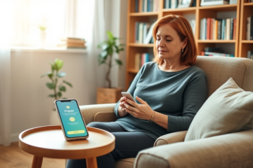 A user engaging with the Daily Prayer App to enhance their spiritual practice anywhere.