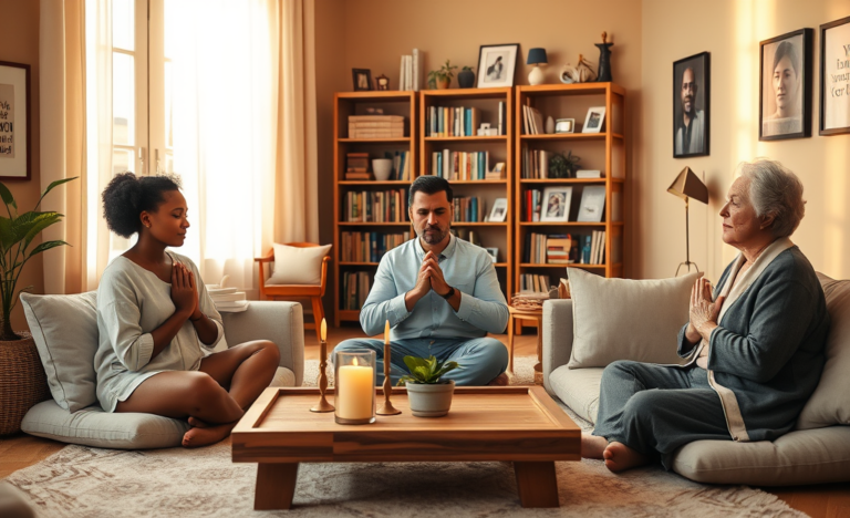 A person using the Daily Prayer App to engage in spiritual reflection and prayer.