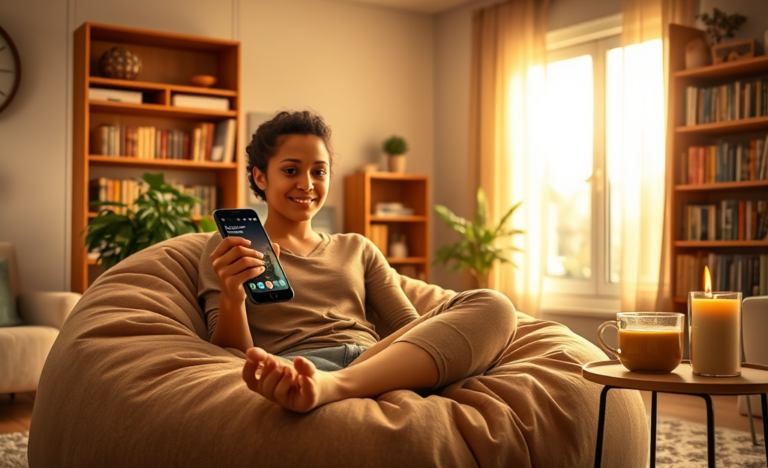 A user engaging with a Daily Prayer App for spiritual growth.