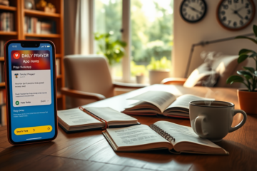 A serene image depicting prayer and meditation to illustrate the Daily Prayer App with spiritual reminders.